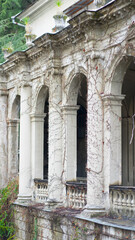 Fototapeta premium City landscape. Photo of an old beautiful house with arches
