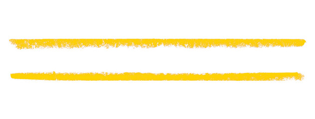 2 lange gelbe Striche aus aus Kreide
