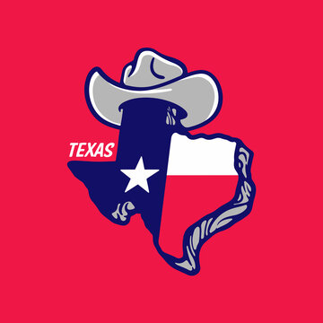 Texas Flag and Hat Vector