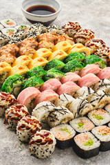 Fresh and delicious sushi Japanese food.Image of Japanese food.