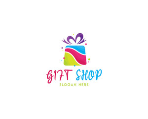 Gift Shop Logo Symbol Design Template Vector, Emblem, Design Concept, Creative Symbol