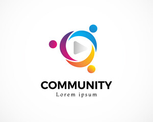 people community logo simple modern