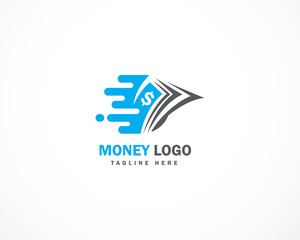 fast money logo creative symbol design vector