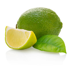 fresh lime with clipping patch