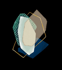 Creative minimalist hand-painted illustration for wall decoration, postcard cover design or brochure design.