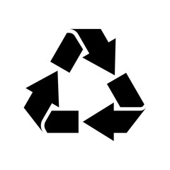 Recycle, reduce sign. Ecology symbol. Recycling icon vector illustration