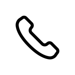 Call symbol. Phone icon vector illustration in outline style