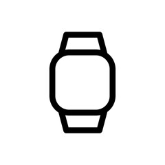 Watch icon vector illustration in outline style. Clock time symbol