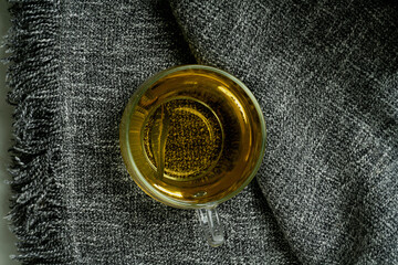 Lemon Verbena tea with lemon