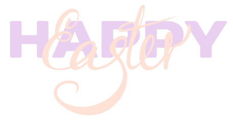 Happy easter lettering illustration. Vector illustration