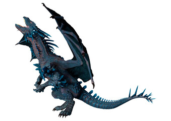 Fototapeta premium 3D Rendering Fairy Tale Dragon on White