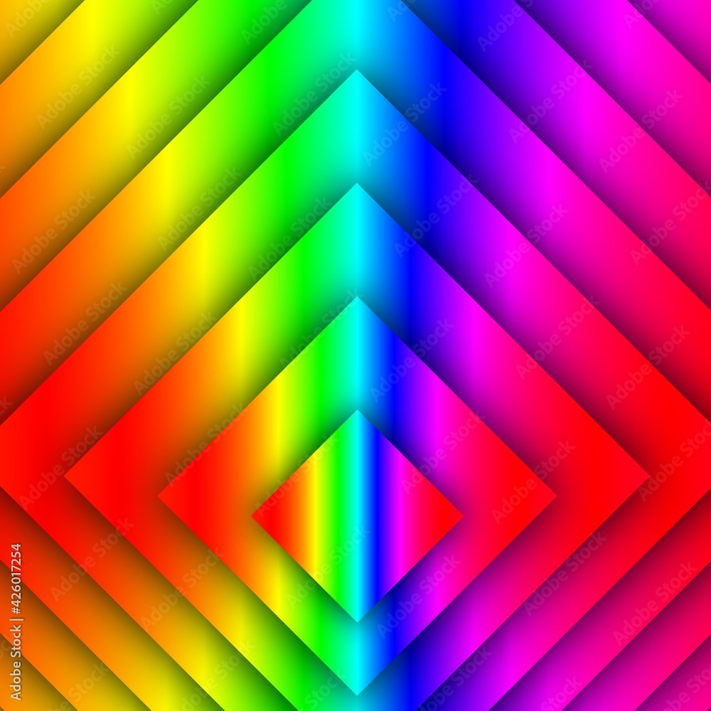Poster full rainbow spectrum on a black background patterns and 3d designs