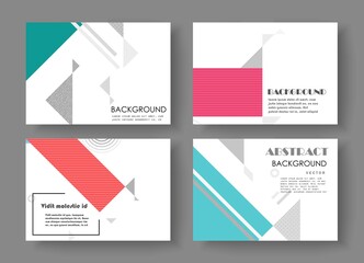Covers with minimal designs. Abstract backgrounds. Vector frame for text Modern Art graphics for hipsters