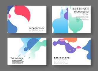 Fototapeta premium Covers with minimal designs. Abstract backgrounds. Vector frame for text Modern Art graphics for hipsters