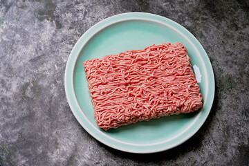 Raw organic beef mince meat
