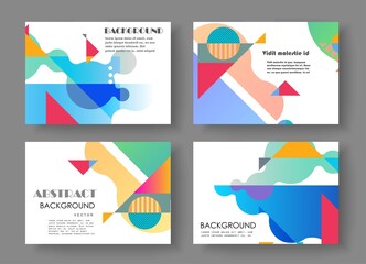 Covers with minimal designs. Abstract backgrounds. Vector frame for text Modern Art graphics for hipsters
