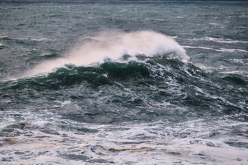 Fototapeta premium Scenic view of a wave