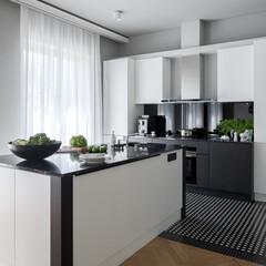 Luxury kitchen with kitchen island