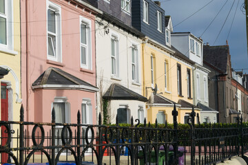 Colorful and beautiful houses in Cork City, Ireland.