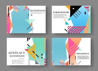 Covers with minimal designs. Abstract backgrounds. Vector frame for text Modern Art graphics for hipsters