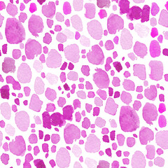 Fototapeta na wymiar Pattern abstract paint spots on white background. Color watercolor stains and blots.