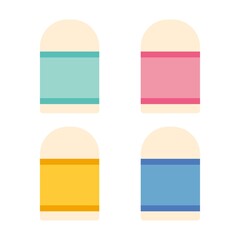 Eraser Vector Icon Illustration. School And Office Icon