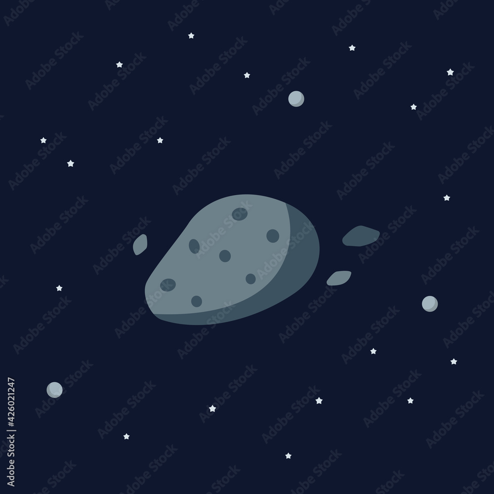 Canvas Prints asteroid on space background