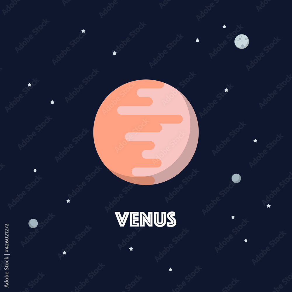 Canvas Prints venus on space background.