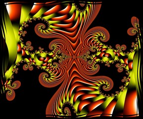 Computer generated abstract colorful fractal artwork