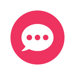 Chat message icon vector graphic illustration