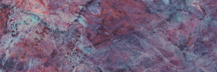 Panorama of Pink slate background or texture. Purple Abstract marble texture background High resolution. Luxury purple marbel for design. counter top view of natural tiles stone in glitter pattern.