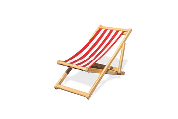 Beach chair isolated on white background