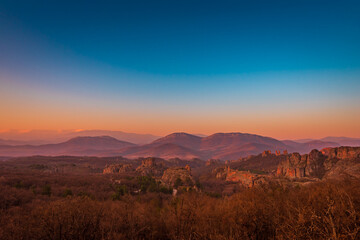 Beautiful sunrise over the mountains/ Background sunrise mountains 