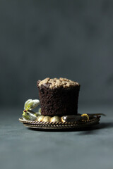 kleine Schokoladenkuchen mit Kaffeestreusel