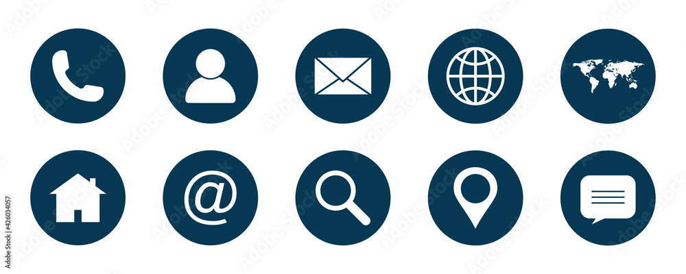 Wall mural web icon set. website icon vector isolated on white background. communication icon symbol