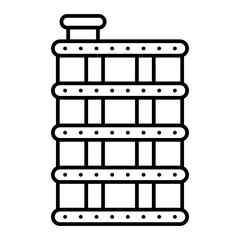 Vector Barrel Outline Icon Design