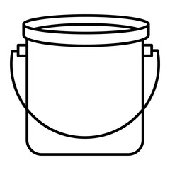 Vector Bucket Outline Icon Design