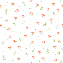 Seamless floral pattern. Romantic summer background