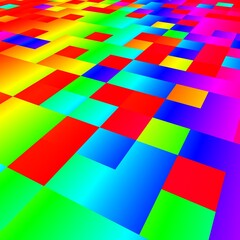 full rainbow spectrum on a black background patterns and 3D designs