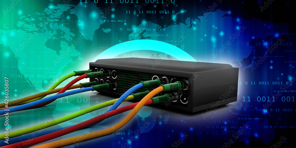 Poster 3d rendering transmitter wifi