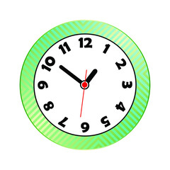 wall clock isolated on white