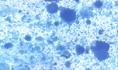 Abstract art background blue fluid paint watercolor technique hand drawn illustration