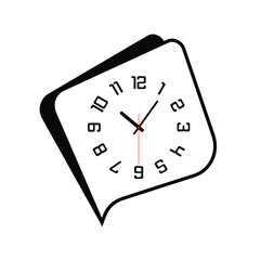 black clock isolated on white