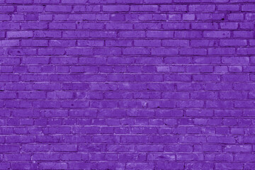 Naklejka na ściany i meble Violet brick building wall. Interior of a modern loft. Background for design.