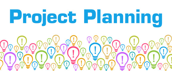 Project Planning Colorful Bulbs With Text 