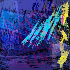 Foto op Canvas abstract background composition, with paint strokes and splashes, design template © Kirsten Hinte