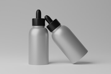 Plain Realistic 3D Bottle Mockup