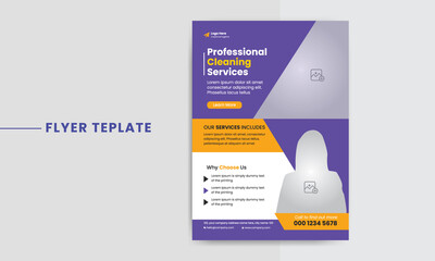 Cleaning Service Flyer Template | Cleaning Service Poster, Brochure Cover
