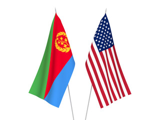America and Eritrea flags