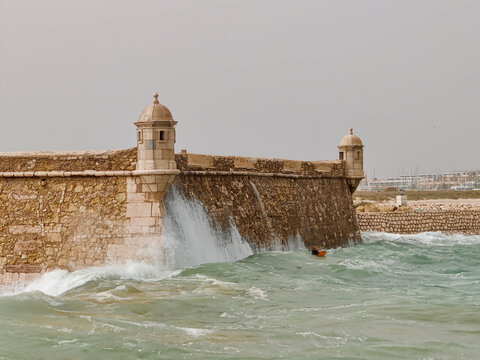 Stormy day at Lagos Fort, Portugal